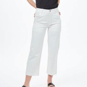 NWT Tentree white crop wide leg jeans